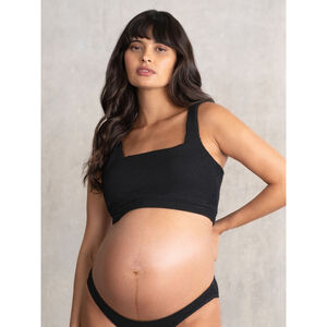 Seraphine Textured Maternity Bikini Set – Black – Size M
